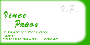 vince papos business card